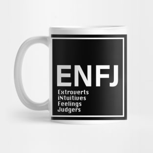 MBTI, ENFJ , 16 Personalities , black Mug